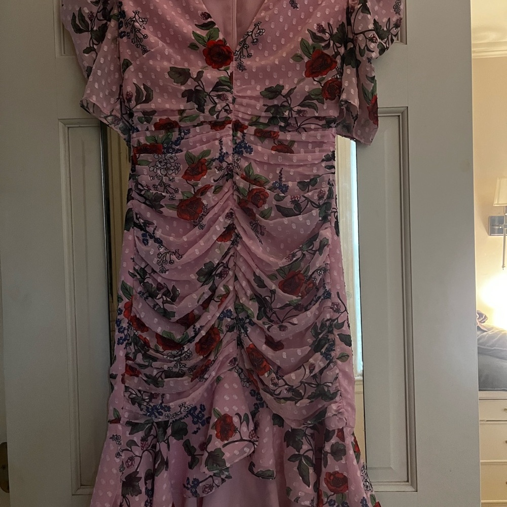 KEEPSAKE the Label Pink Floral Midi Dress